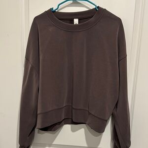 Women's Lululemon Softstreme Cropped Casual Brown Top